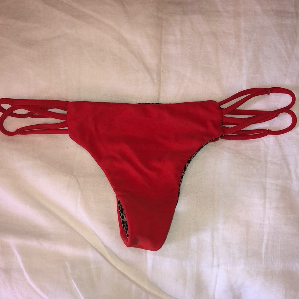 Orange/red Acacia cheeky bikini bottom